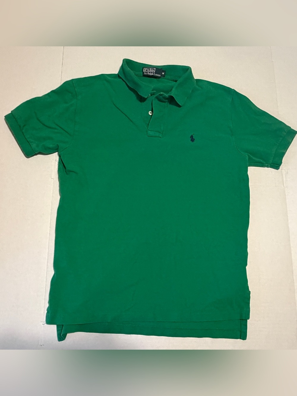VTG Polo Ralph Lauren Green Cotton Polo - M